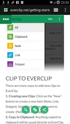 EverClip android App screenshot 1